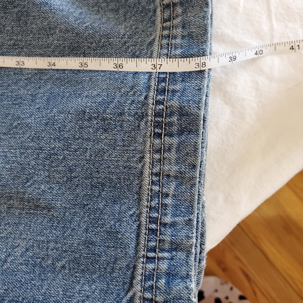Free People We The Free Cargo Patchwork Jeans Wide Leg Utility Denim Size 29 - Picture 7 of 7
